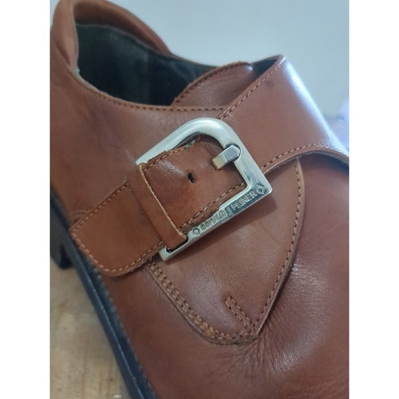 DONALD PLINER Italy Brown Dress Shoes Men’s Size 11M CLEAN Buckles Flap Colored main image 10